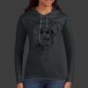 Ladies 100% Ring Spun Cotton Long Sleeve Hooded T Shirt Thumbnail