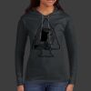 Ladies 100% Ring Spun Cotton Long Sleeve Hooded T Shirt Thumbnail