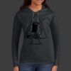 Ladies 100% Ring Spun Cotton Long Sleeve Hooded T Shirt Thumbnail