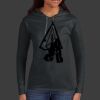 Ladies 100% Ring Spun Cotton Long Sleeve Hooded T Shirt Thumbnail