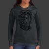 Ladies 100% Ring Spun Cotton Long Sleeve Hooded T Shirt Thumbnail