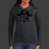 Ladies 100% Ring Spun Cotton Long Sleeve Hooded T Shirt Thumbnail
