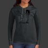 Ladies 100% Ring Spun Cotton Long Sleeve Hooded T Shirt Thumbnail