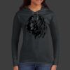 Ladies 100% Ring Spun Cotton Long Sleeve Hooded T Shirt Thumbnail