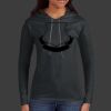 Ladies 100% Ring Spun Cotton Long Sleeve Hooded T Shirt Thumbnail