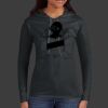 Ladies 100% Ring Spun Cotton Long Sleeve Hooded T Shirt Thumbnail