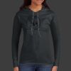 Ladies 100% Ring Spun Cotton Long Sleeve Hooded T Shirt Thumbnail