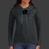 Ladies 100% Ring Spun Cotton Long Sleeve Hooded T Shirt Thumbnail