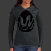 Ladies 100% Ring Spun Cotton Long Sleeve Hooded T Shirt Thumbnail