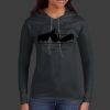 Ladies 100% Ring Spun Cotton Long Sleeve Hooded T Shirt Thumbnail