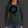 Ladies 100% Ring Spun Cotton Long Sleeve Hooded T Shirt Thumbnail