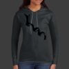 Ladies 100% Ring Spun Cotton Long Sleeve Hooded T Shirt Thumbnail