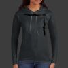 Ladies 100% Ring Spun Cotton Long Sleeve Hooded T Shirt Thumbnail