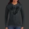 Ladies 100% Ring Spun Cotton Long Sleeve Hooded T Shirt Thumbnail