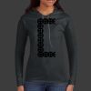 Ladies 100% Ring Spun Cotton Long Sleeve Hooded T Shirt Thumbnail