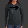 Ladies 100% Ring Spun Cotton Long Sleeve Hooded T Shirt Thumbnail