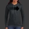 Ladies 100% Ring Spun Cotton Long Sleeve Hooded T Shirt Thumbnail
