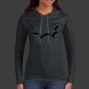 Ladies 100% Ring Spun Cotton Long Sleeve Hooded T Shirt Thumbnail