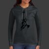 Ladies 100% Ring Spun Cotton Long Sleeve Hooded T Shirt Thumbnail