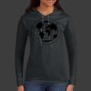 Ladies 100% Ring Spun Cotton Long Sleeve Hooded T Shirt Thumbnail