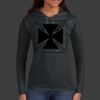 Ladies 100% Ring Spun Cotton Long Sleeve Hooded T Shirt Thumbnail
