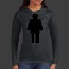 Ladies 100% Ring Spun Cotton Long Sleeve Hooded T Shirt Thumbnail