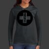Ladies 100% Ring Spun Cotton Long Sleeve Hooded T Shirt Thumbnail