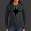 Ladies 100% Ring Spun Cotton Long Sleeve Hooded T Shirt Thumbnail