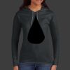 Ladies 100% Ring Spun Cotton Long Sleeve Hooded T Shirt Thumbnail