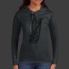 Ladies 100% Ring Spun Cotton Long Sleeve Hooded T Shirt Thumbnail