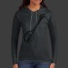 Ladies 100% Ring Spun Cotton Long Sleeve Hooded T Shirt Thumbnail