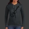 Ladies 100% Ring Spun Cotton Long Sleeve Hooded T Shirt Thumbnail