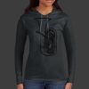 Ladies 100% Ring Spun Cotton Long Sleeve Hooded T Shirt Thumbnail