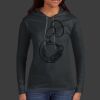 Ladies 100% Ring Spun Cotton Long Sleeve Hooded T Shirt Thumbnail