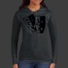 Ladies 100% Ring Spun Cotton Long Sleeve Hooded T Shirt Thumbnail