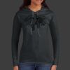 Ladies 100% Ring Spun Cotton Long Sleeve Hooded T Shirt Thumbnail