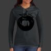 Ladies 100% Ring Spun Cotton Long Sleeve Hooded T Shirt Thumbnail