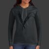 Ladies 100% Ring Spun Cotton Long Sleeve Hooded T Shirt Thumbnail