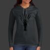 Ladies 100% Ring Spun Cotton Long Sleeve Hooded T Shirt Thumbnail