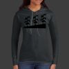Ladies 100% Ring Spun Cotton Long Sleeve Hooded T Shirt Thumbnail