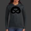 Ladies 100% Ring Spun Cotton Long Sleeve Hooded T Shirt Thumbnail