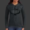 Ladies 100% Ring Spun Cotton Long Sleeve Hooded T Shirt Thumbnail
