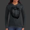 Ladies 100% Ring Spun Cotton Long Sleeve Hooded T Shirt Thumbnail