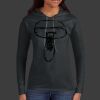 Ladies 100% Ring Spun Cotton Long Sleeve Hooded T Shirt Thumbnail