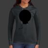 Ladies 100% Ring Spun Cotton Long Sleeve Hooded T Shirt Thumbnail