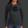 Ladies 100% Ring Spun Cotton Long Sleeve Hooded T Shirt Thumbnail
