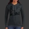 Ladies 100% Ring Spun Cotton Long Sleeve Hooded T Shirt Thumbnail