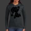 Ladies 100% Ring Spun Cotton Long Sleeve Hooded T Shirt Thumbnail