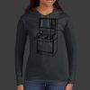 Ladies 100% Ring Spun Cotton Long Sleeve Hooded T Shirt Thumbnail