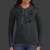 Ladies 100% Ring Spun Cotton Long Sleeve Hooded T Shirt Thumbnail
